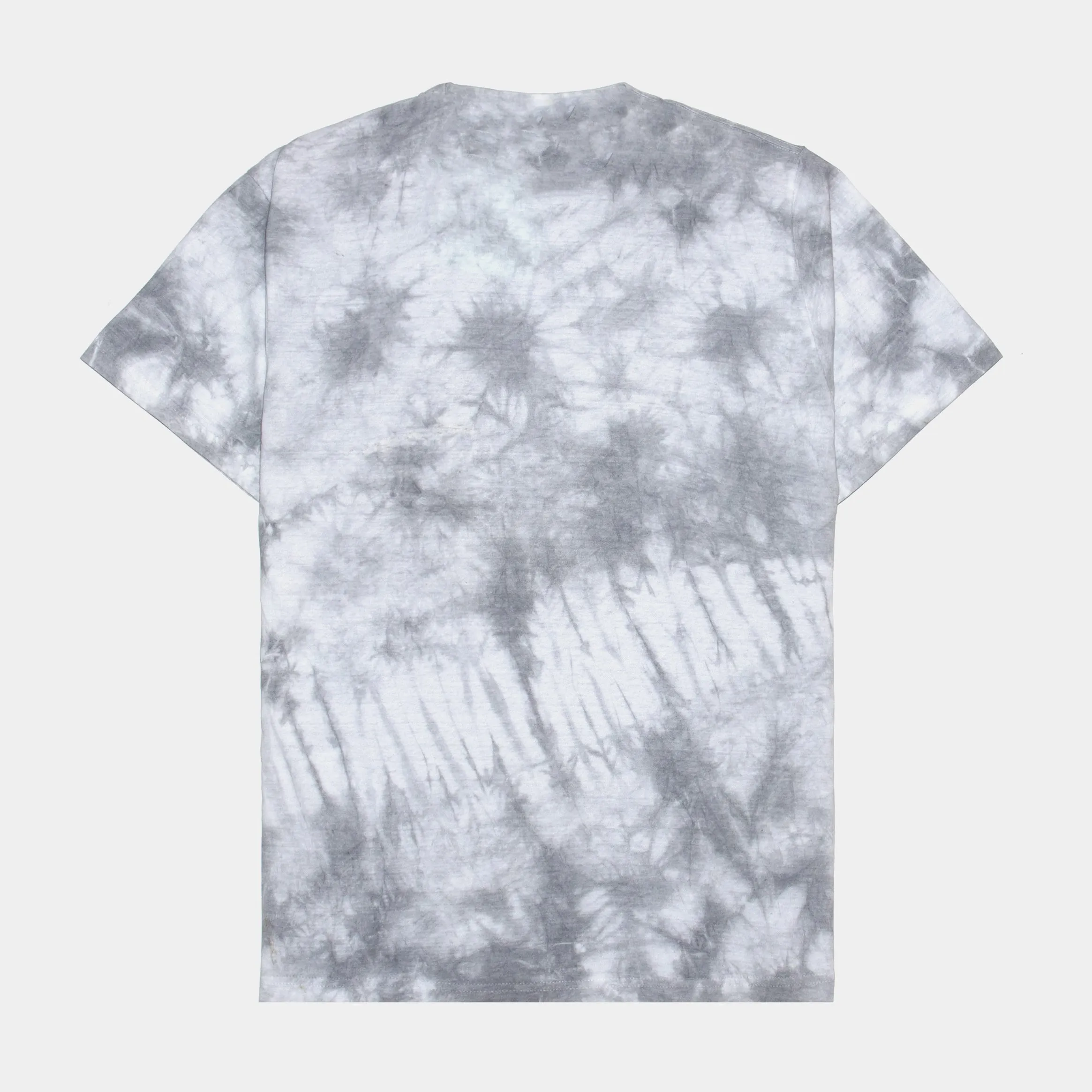 Tie Dye Mens Short Sleeve Shirt (White/Grey)