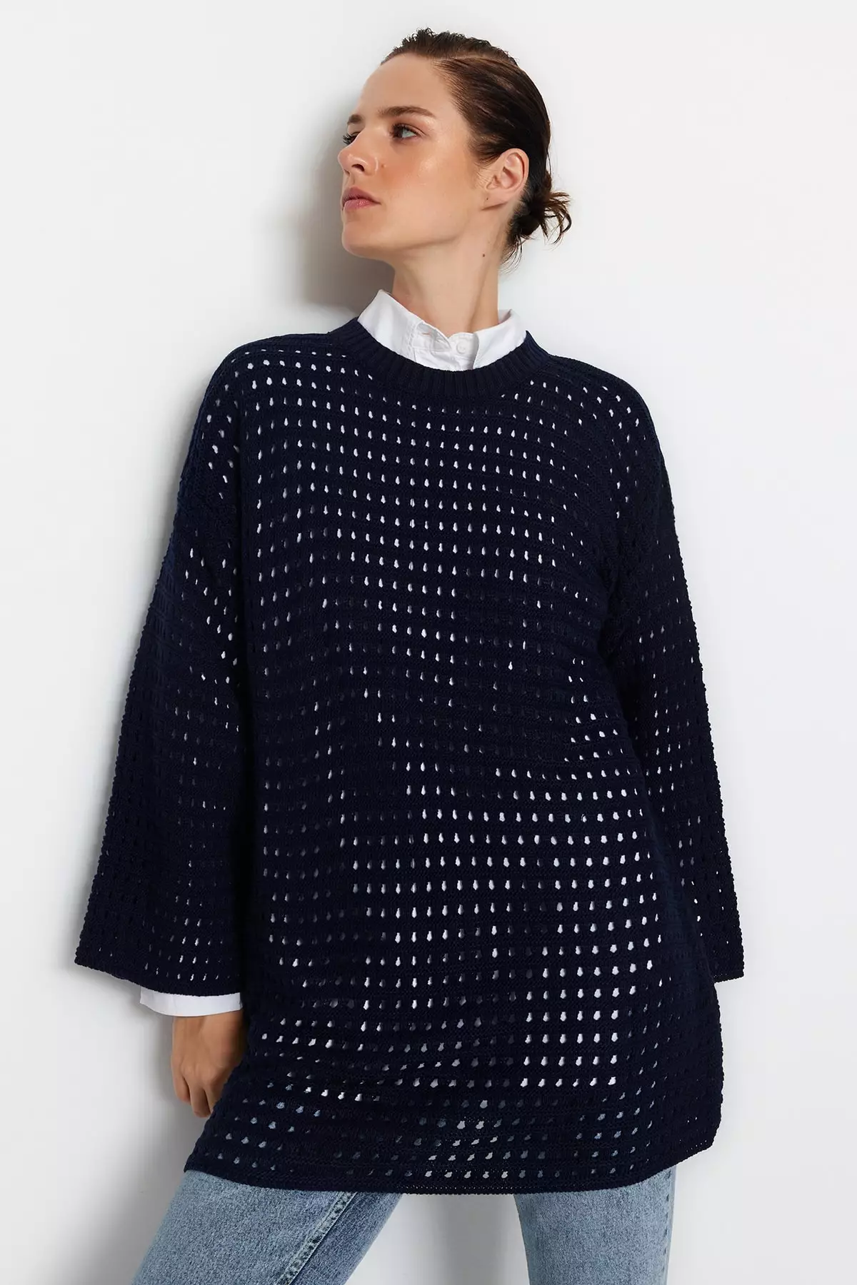 Trendyol Openwork/Perforated Knitted Sweater