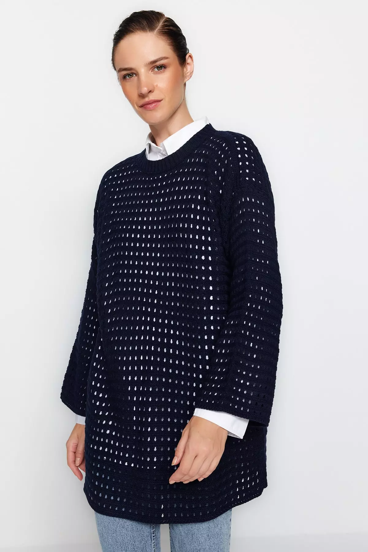 Trendyol Openwork/Perforated Knitted Sweater