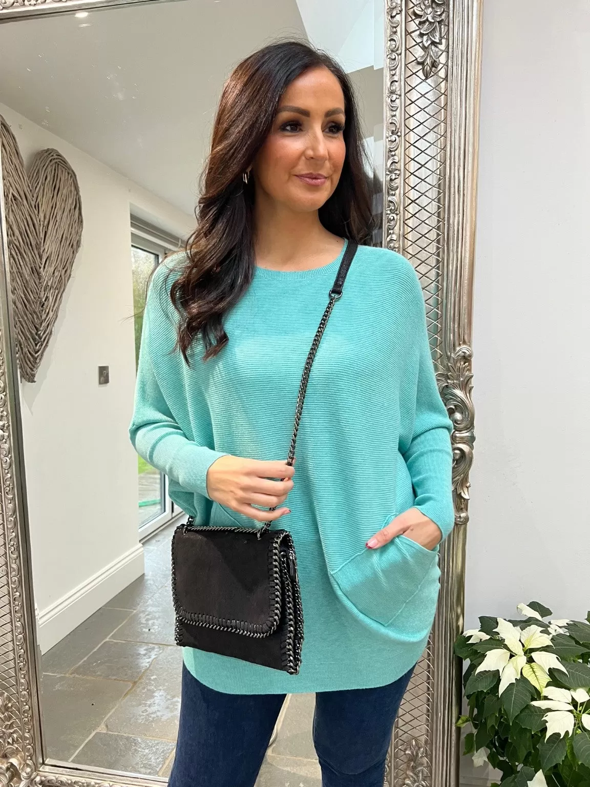 Two Pocket Ribbed Jumper Jazlyn