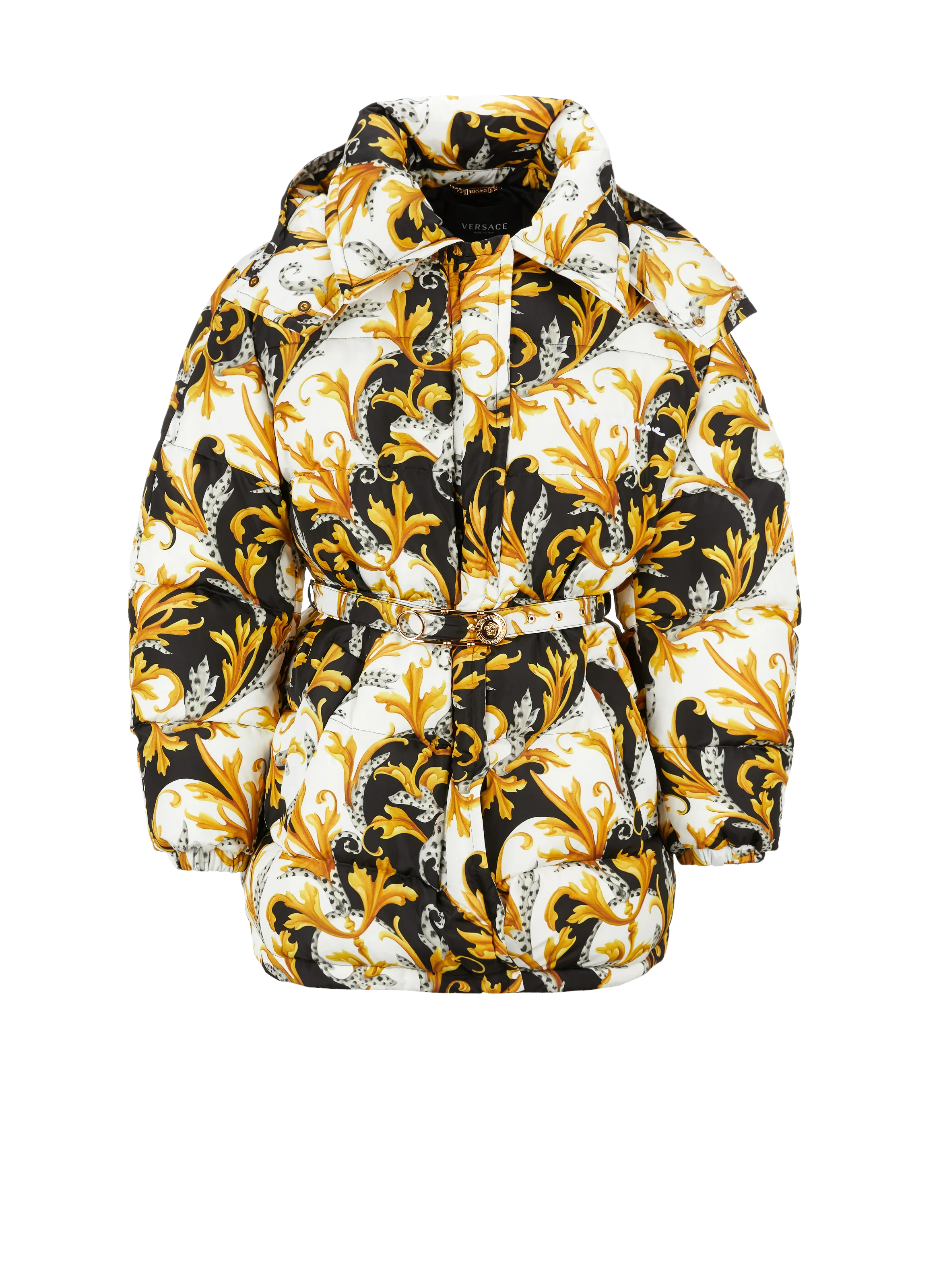 VERSACE  Acanthus Print Down Jacket - Multicolour