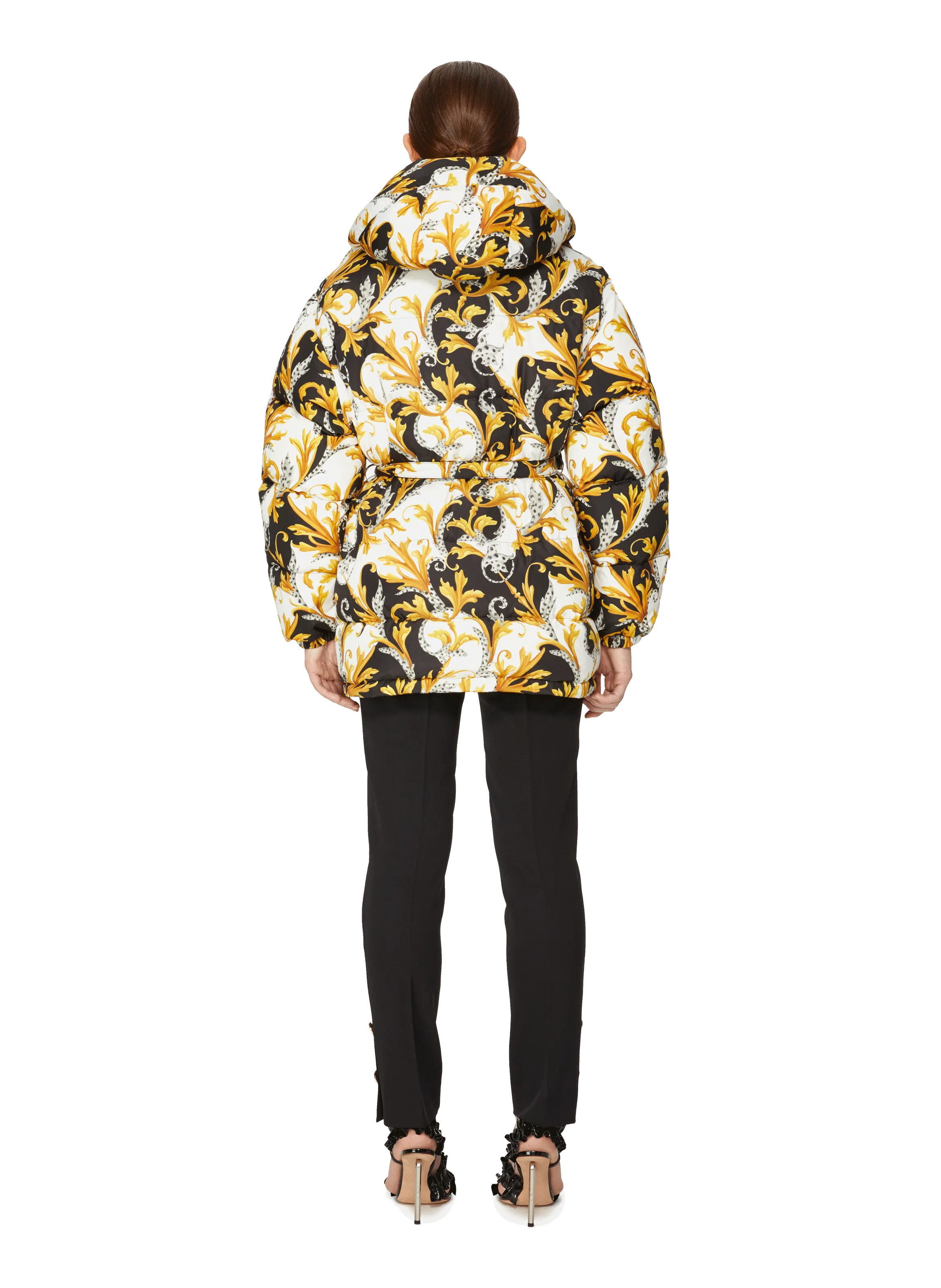 VERSACE  Acanthus Print Down Jacket - Multicolour