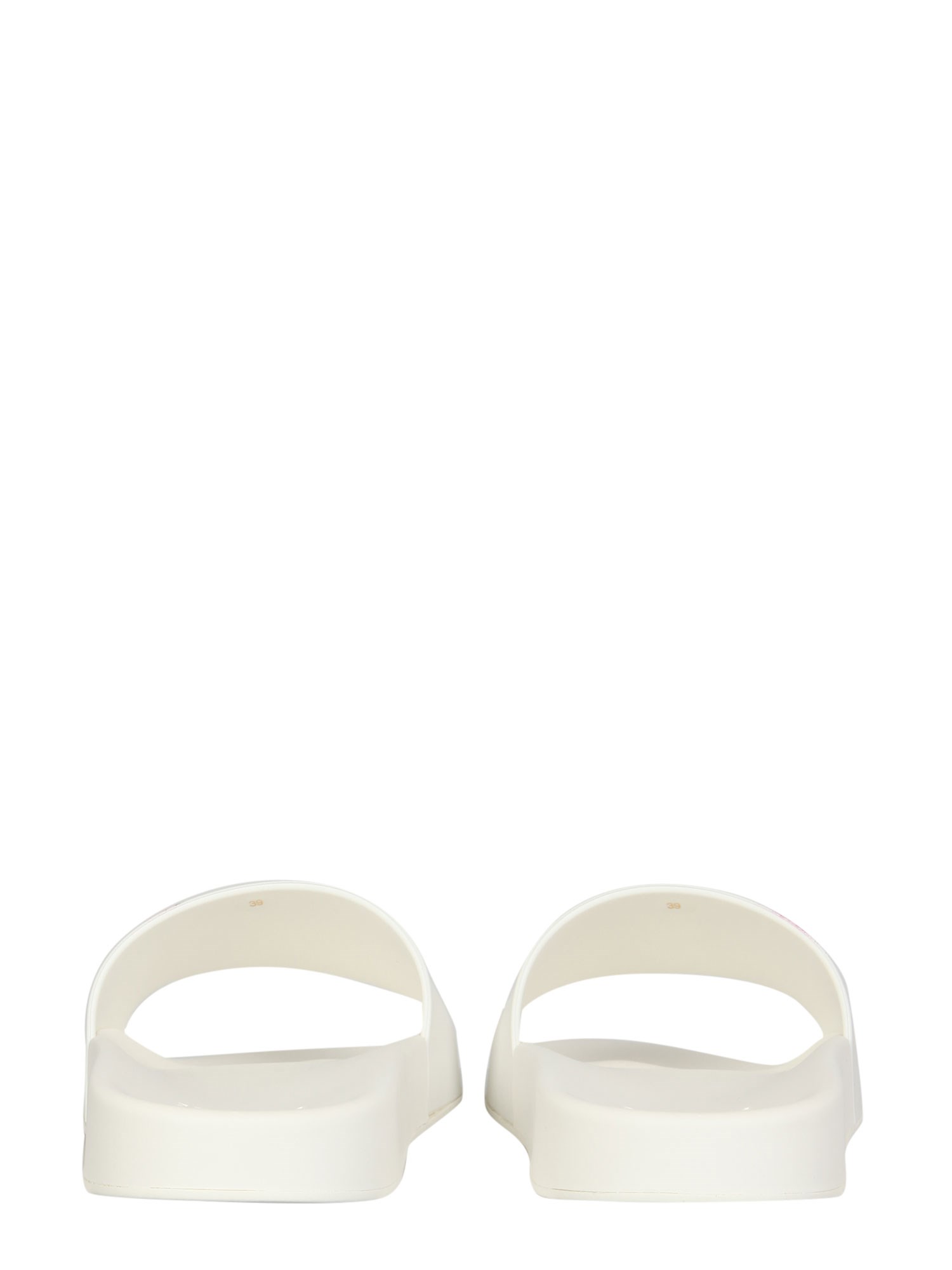 VERSACE    MEDUSA SMILEY RUBBER SLIDE SANDALS