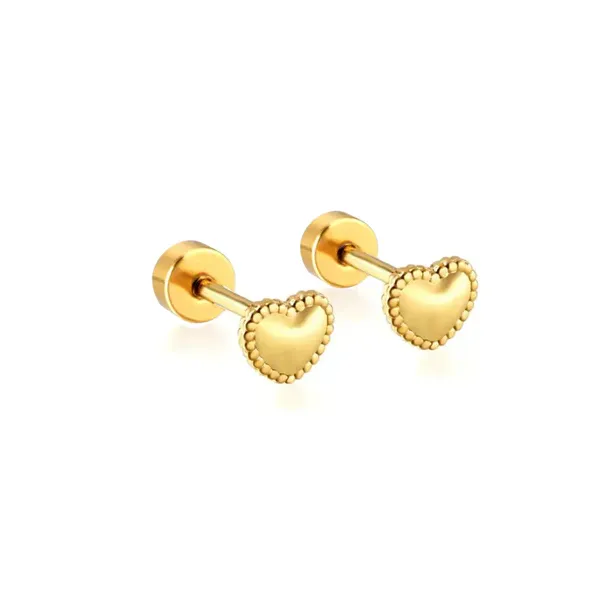 Violet Heart Screwback Studs