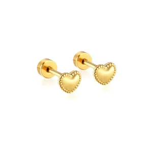 Violet Heart Screwback Studs