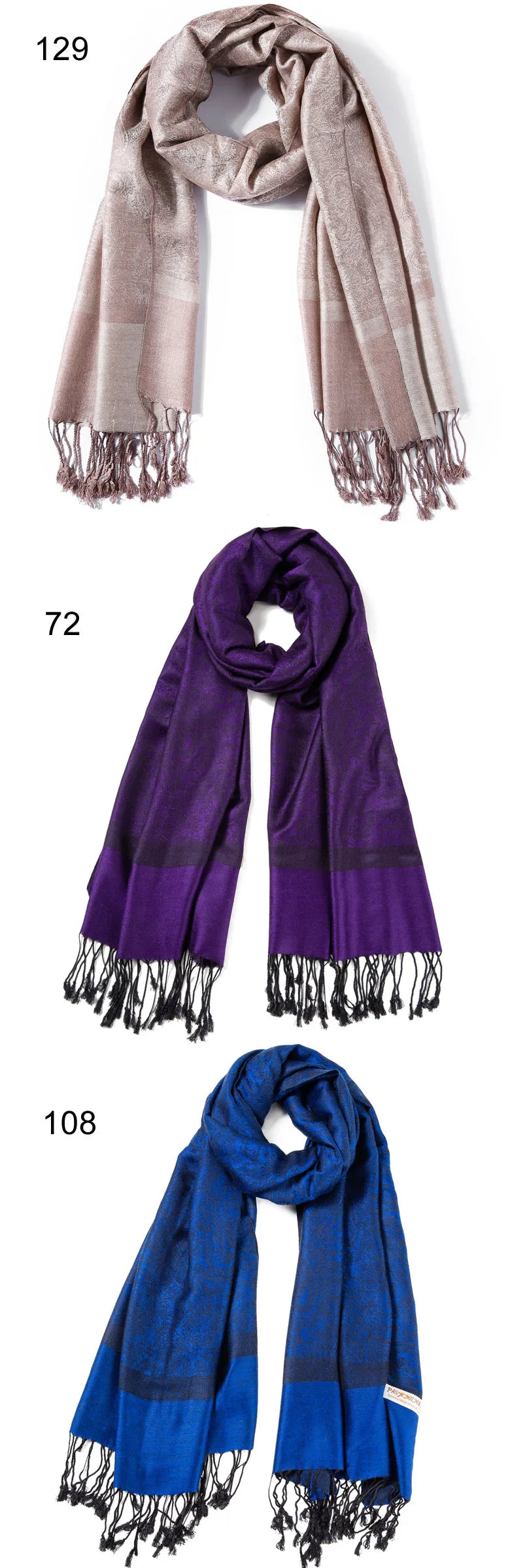 Warp Winter Long 2 Tones Soft Warm High Scarf