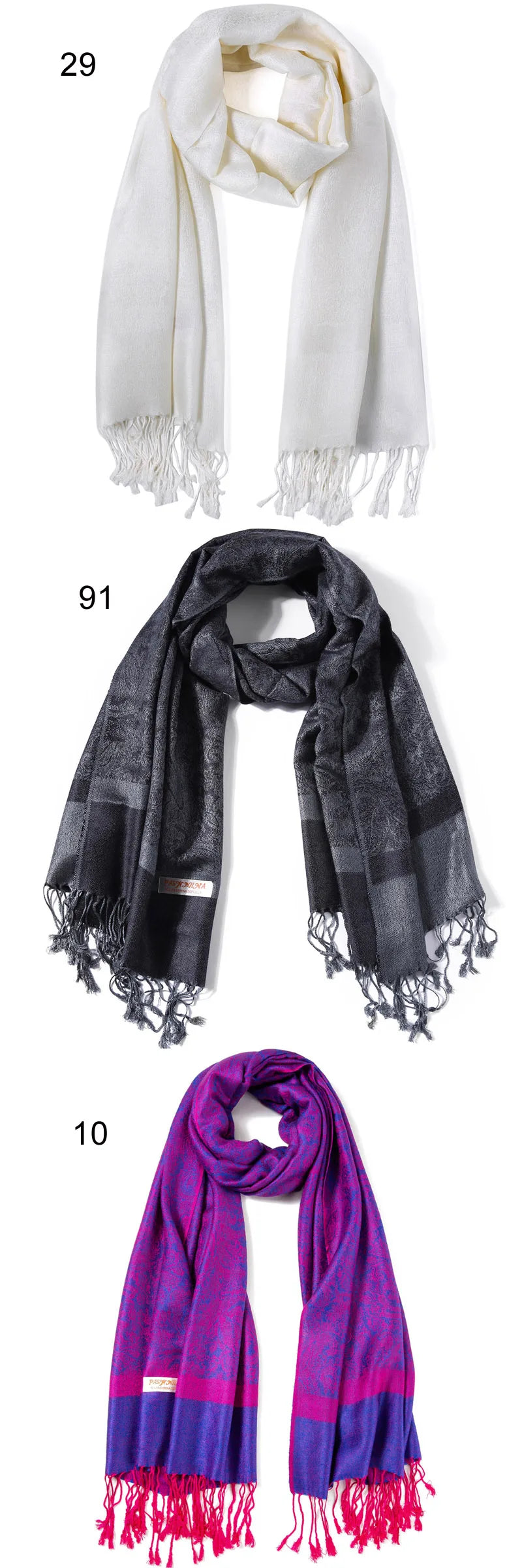 Warp Winter Long 2 Tones Soft Warm High Scarf