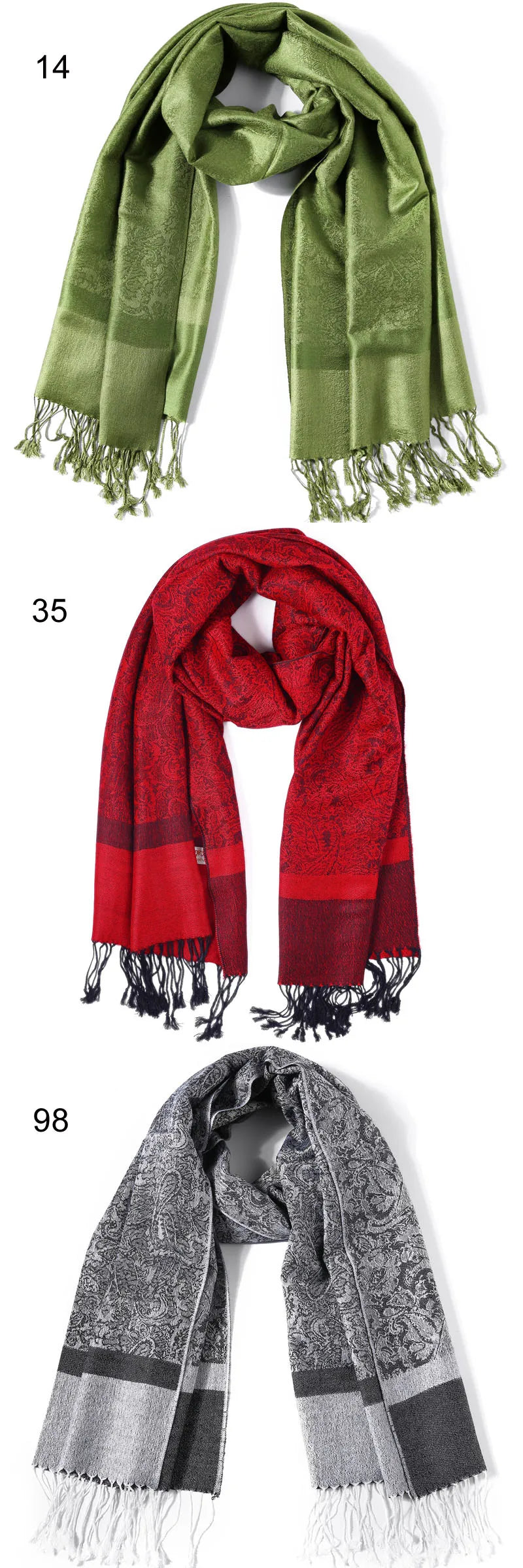 Warp Winter Long 2 Tones Soft Warm High Scarf