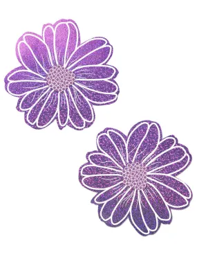 WILD FLOWER NIPPLE PASTIES - LILAC PURPLE