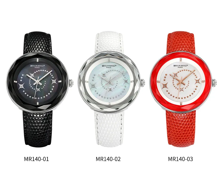 Women Watch Japan Quartz Movement Genuine Leather Strap Casual Waterproof Luminous Hands Watch