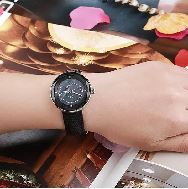 Women Watch Japan Quartz Movement Genuine Leather Strap Casual Waterproof Luminous Hands Watch