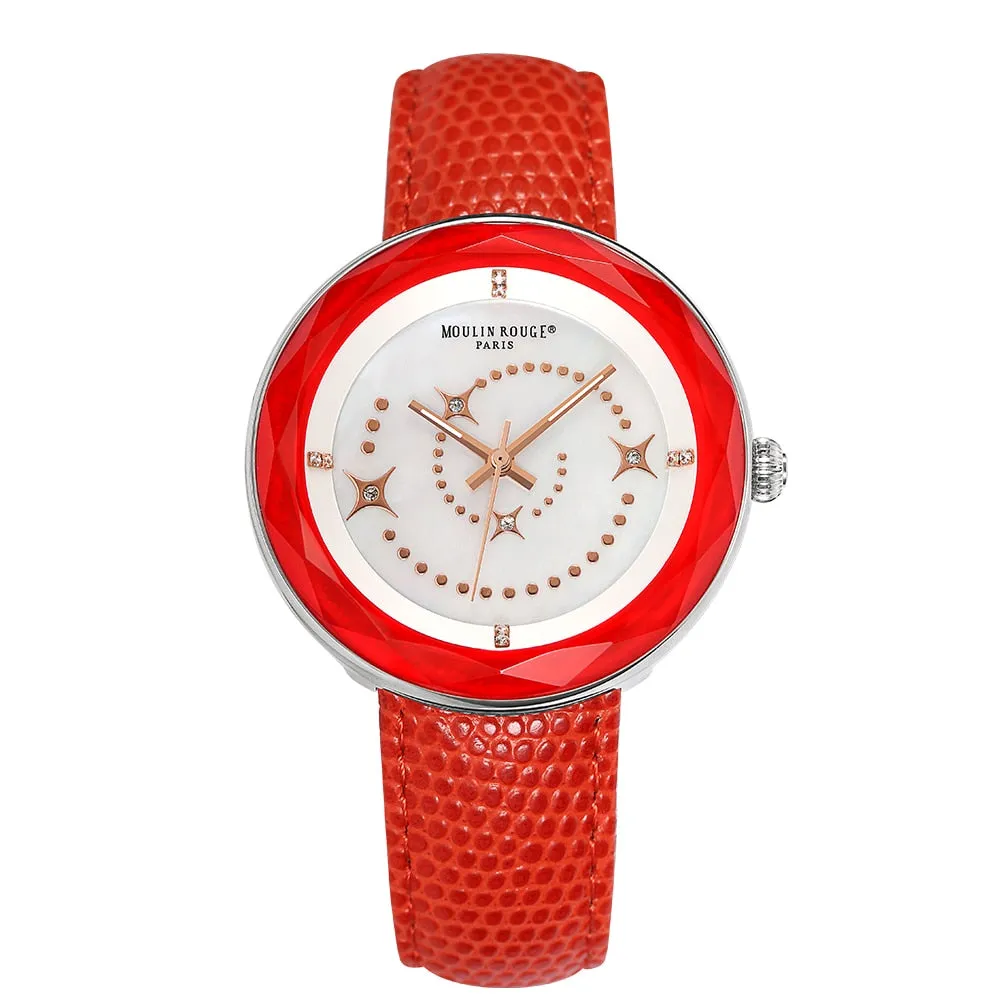 Women Watch Japan Quartz Movement Genuine Leather Strap Casual Waterproof Luminous Hands Watch