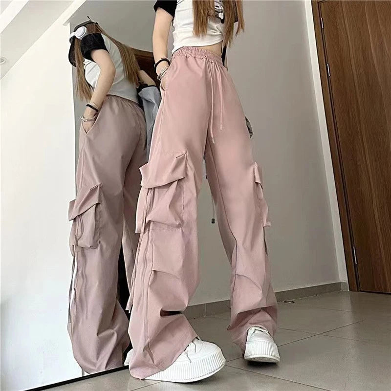 Women Y2K Cargo Pants High Waist Trousers