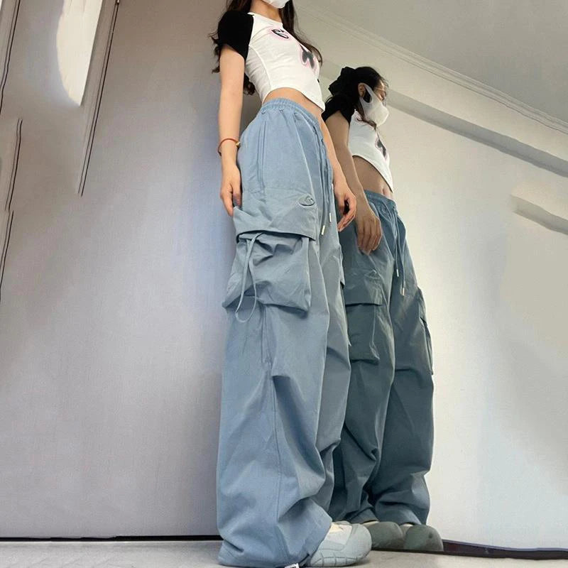 Women Y2K Cargo Pants High Waist Trousers