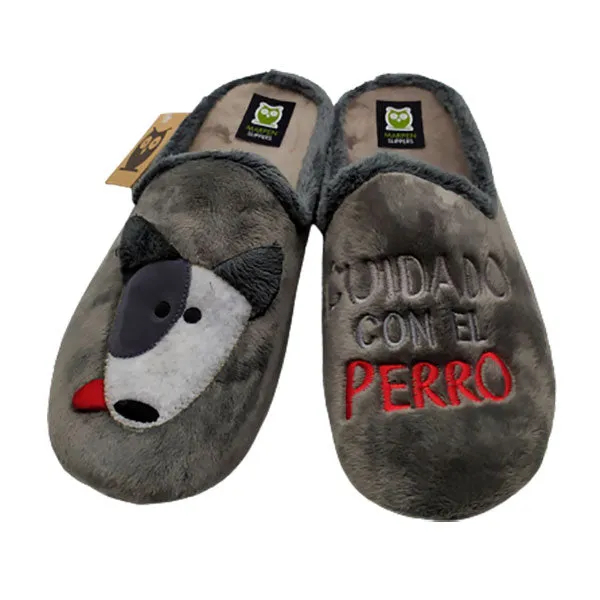 Zapatilla de casa Cuidado con el perro Marpen Slippers